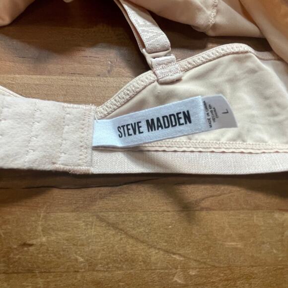 Set of 2 Steve Madden Women’s Triangle X-Back Lounge Bra, Large - Picture 6 of 9